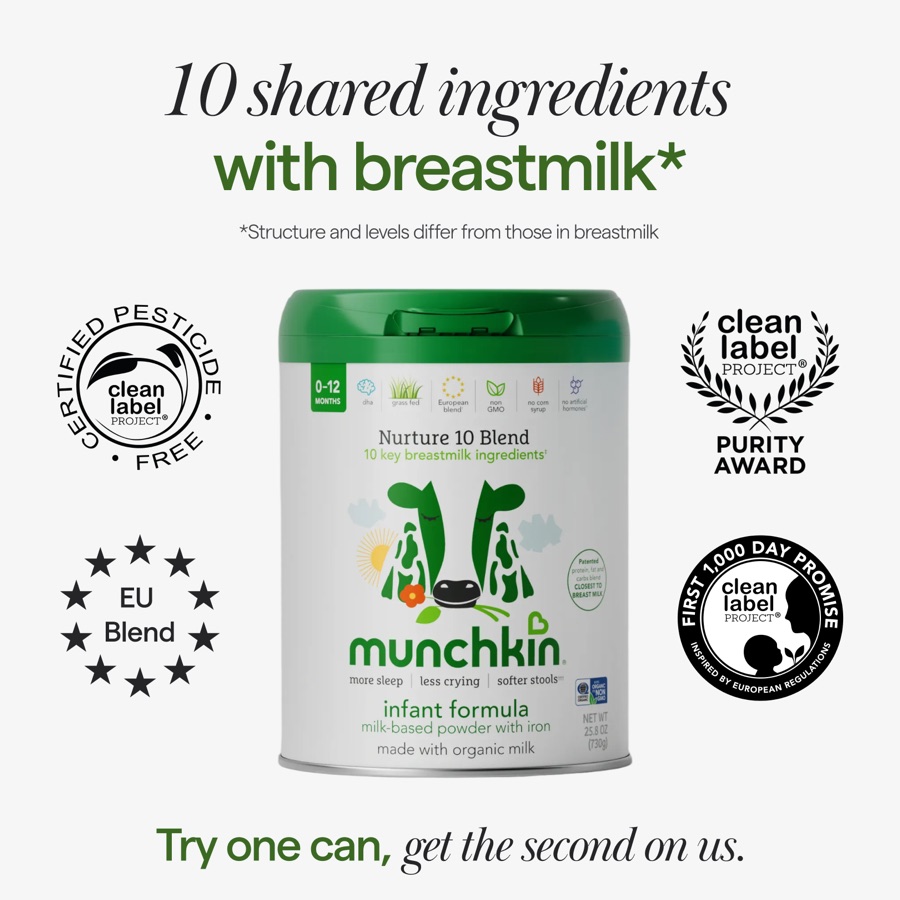 Paid social ad: 10 shared ingredients with breastmilk